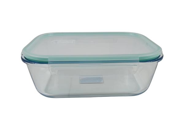 Frischhaltedose aus Glas mit Deckel eckig 2,26L